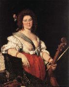 Bernardo Strozzi Gamba Player oil